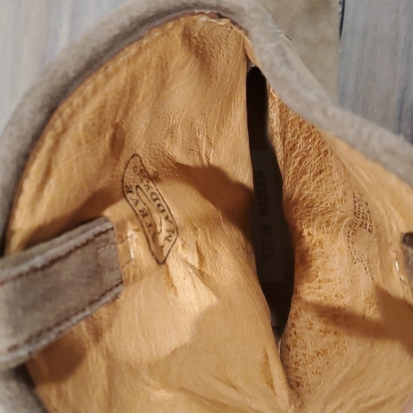 Steve Madden Lasoo leather Y2K shoes boots heels sz 7M - Picture 13 of 15